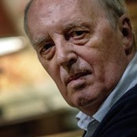 Le réalisateur italien Dario Argento (78 ans), 4 octobre 2018, à l'Institut Lumière, Lyon
