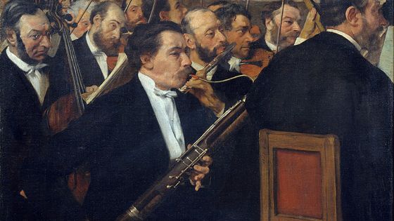 Edgar Degas (1834-1917) L'orchestre de l'Opéra Vers 1870 Huile sur toile H. 56,5 ; L. 45 cm © RMN-Grand Palais (Musée d'Orsay) ©Getty - Hervé Lewandowski