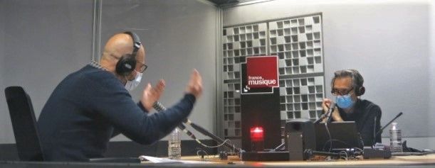 France Musique, studio 361... Thomas Snégaroff & Philippe Venturini (g. à d.)