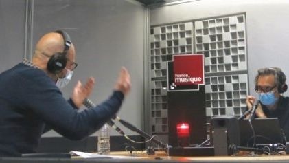 France Musique, studio 361... Thomas Snégaroff & Philippe Venturini (g. à d.)