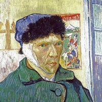 Vincent Van Gogh. Autoportrait à l'oreille bandée, 1889 huile sur toile Courtauld Institute Galleries