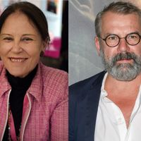 Irène Frain à Saint-Maur-des-Fossés en 2016 et Philippe Torreton à Paris en 2019