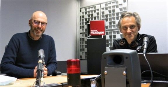 France Musique, studio 361... Thomas Snégaroff & Philippe Venturini (g. à d.)