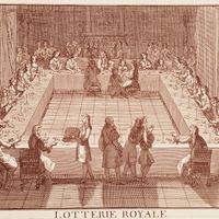 Lotterie royale vers 1675. (crédits : DEA / M. Seemuller).