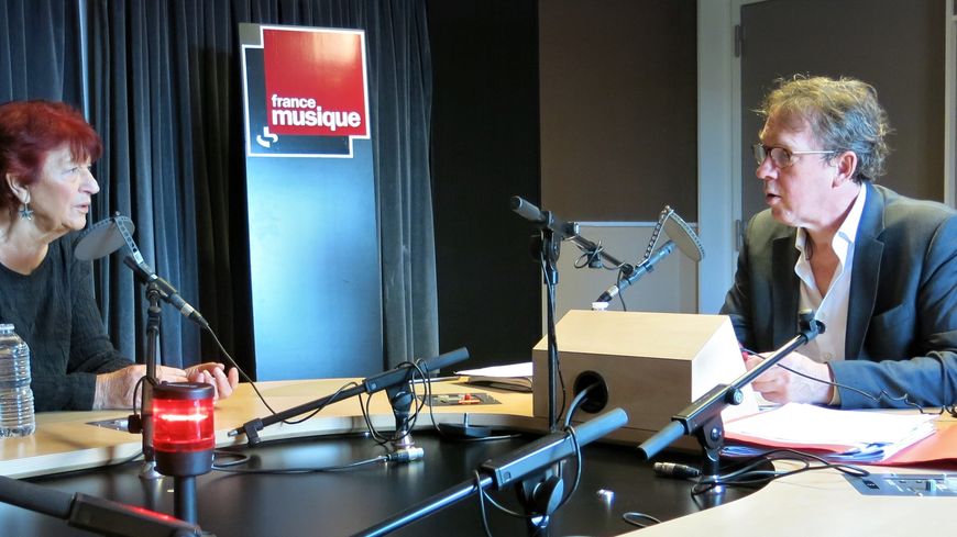 France Musique, studio 131... Anne Sylvestre, auteure-compositrice-interprète & Le producteur Benoît Duteurtre