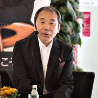 Le romancier Haruki Murakami au Danemark en 2016