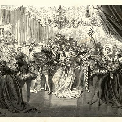 Cendrillon au bal du prince - Illustration de Gustave Doré (1869).