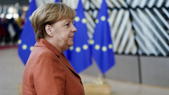 Angela Merkel à Bruxelles en décembre 2019 ©AFP - Kenzo TRIBOUILLARD