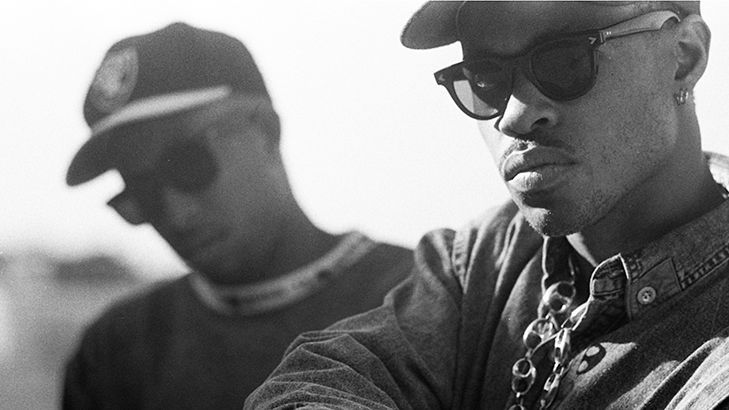 Guru (1961-2010) et DJ Premier à leurs débuts en 1990 (Martyn Goodacre/Getty)