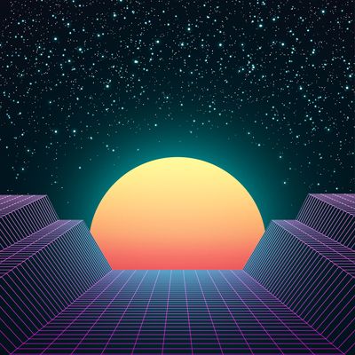 Illustration dans le style rétro des années 80
