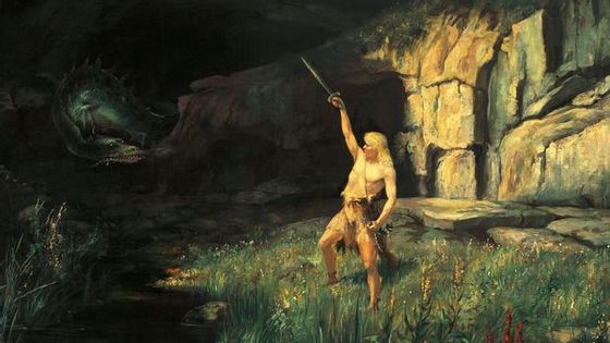 Tableau de Hermann Hendrich représentant Siegfried dans Le Ring de Richard Wagner ©Getty - DEA / A. DAGLI ORTI