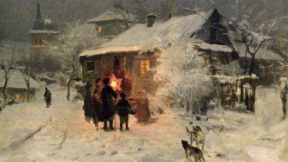La nuit de Noël par Nikolai Kornilovich Pimonenko (1862-1912) - Fine Art Images/Heritage Images/Getty Images