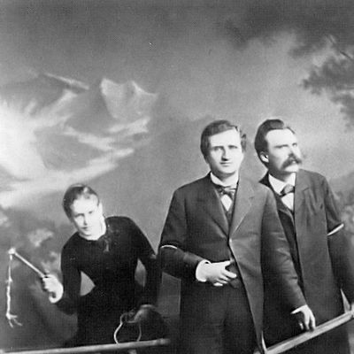 Lou von Salomé et les philosophes allemands Paul Rée et Friedrich Nietzsche en 1882