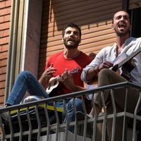 A Turin le 25 avril 2020, le chant de "Bella ciao" pour célébrer le jour de la libération italienne à la fin de la Seconde guerre mondiale