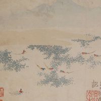 Jin Nong (1687-1763), Carnet des personnages et des paysages, feuillet IV