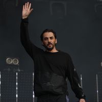 Gringe, rappeur, acteur et auteur de "Ensemble on aboie en silence" (Harpercollins) au Festival des Vieilles Charrues le 20 juillet 2019.