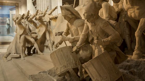 Détail du Monument à la Convention nationale de François-Léon Sicard, 1913, au Panthéon, monument consacré à la mémoire des grands hommes de la nation, Paris. Photo : Raphael Gaillarde. ©Getty