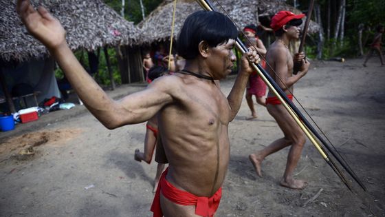 « Dans les rituels diplomatiques d’Amazonie, la violence contrôlée et mise à distance a toute sa place. » Emmanuel De Vienne / Ci-dessus, rite du peuple Yanomami (implanté au Venezuela et au Brésil). ©AFP - © LEO RAMIREZ / AFP