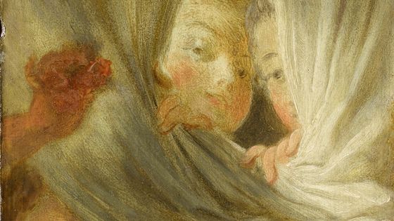 Jean Honoré Fragonard, Les Curieuses, vers 1775-1780, huile sur bois, 16,5 × 12,5 cm - Paris, musée du Louvre, département des Peintures