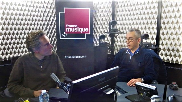 France Musique, studio 451... Philippe Venturini & Stéphane Leteuré (g. à d.)