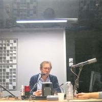 France Musique, studio 361... Jean-Michel Defaye, Benoît Duteurtre & Mathieu Ferré (g. à d.)