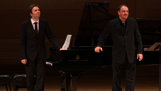 Le baryton Matthias Goerne et le pianiste Leif Ove Andsnes lors d'un récital au Carnegie Hall de New York, en 2012 ©Getty - Hiroyuki Ito