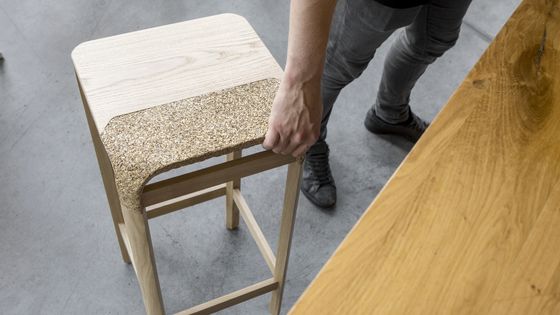 Tabouret brassé - Franck Grossel