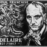 Timbre à l'effigie de Charles Baudelaire édité en 1951.