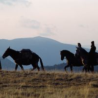 Jean Yanne, Juliette Binoche, et Olivier Martinez dans le film "Le Hussard sur le Toit" de Jean-Paul Rappeneau