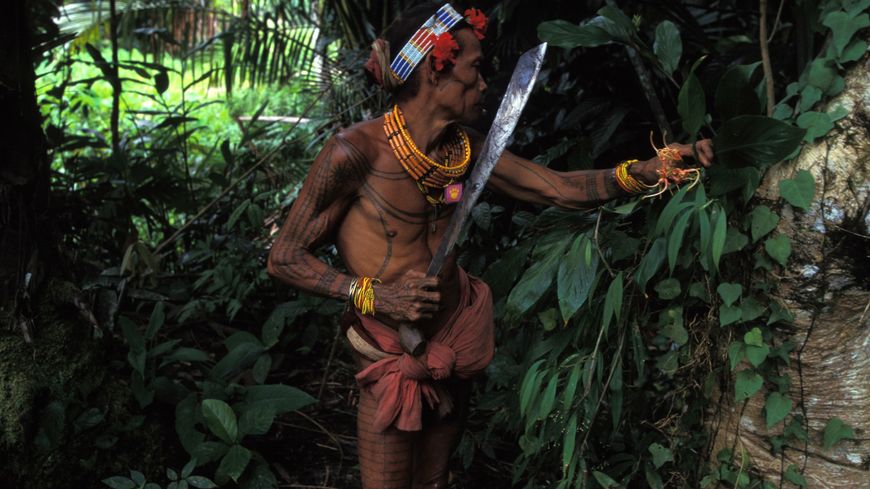 Les Mentawaï, une minorité ethnique basée sur l'île de Siberut, dans un archipel situé à l'ouest de Sumatra, dans le détroit des Mentawaï.