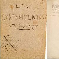"Les Contemplations", manuscrit autographe de l'écrivain Victor Hugo (1802-1885).
