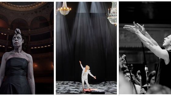 Le Cabaret horrifique (© Stefan Brion), Covid Fan Tutte (© Tuomo Manninen), Teodor Currentzis (© Alexandra Muravyeva)