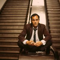 Jean-Pierre Bacri sur le tournage de Subway