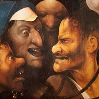 Détail du Portement de Croix (1510-1535) de Jérôme Bosch (1510-1516). Musee des Beaux-Arts de Gand.