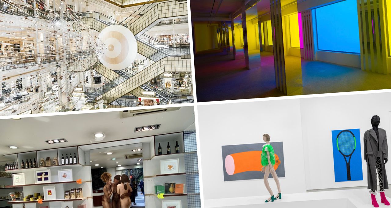 Perspectivas de las exposiciones de PRUNNE Nourry, Philippe Parreno y Daniel Buren, JR y Raphaëla Simon