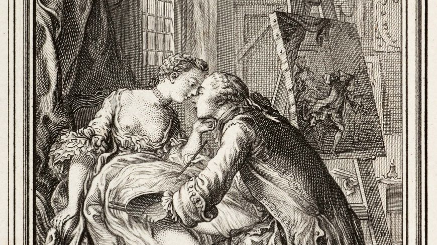 Nicolas de Launay, D’après Charles Eisen XIII. Baiser. Les Jaloux trompés, 1770, gravure, illustration pour Claude-Joseph Dorat, Les Baisers, précédés du Mois de mai