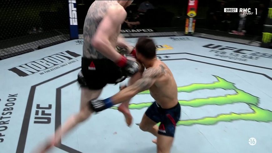 Cory Sandhang vs Frankie Edgar le 07/02/2021 UFC Vegas 18 /UFC/ESPN (crédits : RMC Sport 1/RMC)