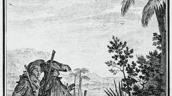 Candide ou Optimisme, 1759, illustration pour l'édition de 1785 du conte philosophique de Voltaire (1694-1778). Paris, Bibliothèque Nationale De France (Bibliothèque) ©Getty - DEA PICTURE LIBRARY