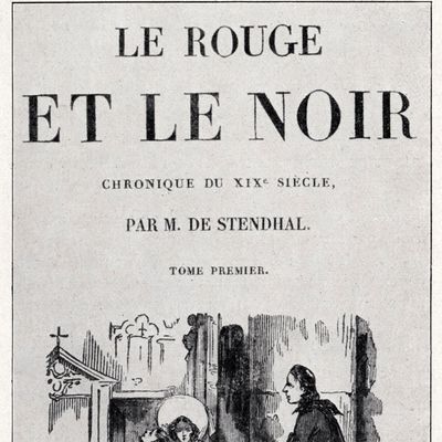 Le Rouge et le Noir, Couverture de la première édition, publiée en 1831, par Stendhal