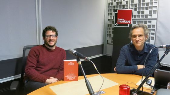 France Musique, studio 361... L'auteur Igor Contreras Zubillaga & Philippe Venturini, producteur de l'émission (g. à d.) ©Radio France - Annick Haumier / RF
