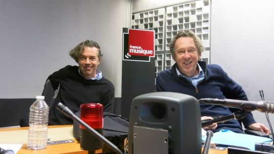 France Musique, studio 361... Stéphane Lerouge & Benoît Duteurtre (g. à d.) ©Radio France - Annick Haumier / RF