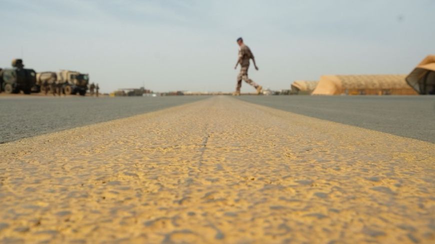 Sur la base de Barkhane à Gao au Mali. Actuellement plus de 5000 militaires français sont engagés au Sahel