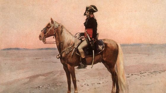 Napoléon sur son cheval en Égpyte, peint par Edouard Detaille (circa 1810). ©Getty - Hulton Archive