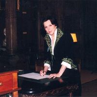 Édith Canat de Chizy à la bibliothèque de l'Institut - B. Eymann © Académie des Beaux-Arts