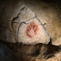 2012 à Vallon-Pont-d'Arc : prototype d'une peinture fac-similé de la grotte Chauvet