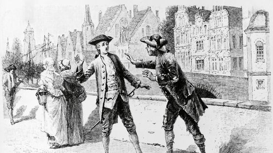 Candide ou Optimisme, illustration par Adrien Moreau (1843-1906) pour le chapitre VI d'une édition publiée à Paris en 1893 du roman de Voltaire, ©Getty - DE AGOSTINI PICTURE LIBRARY