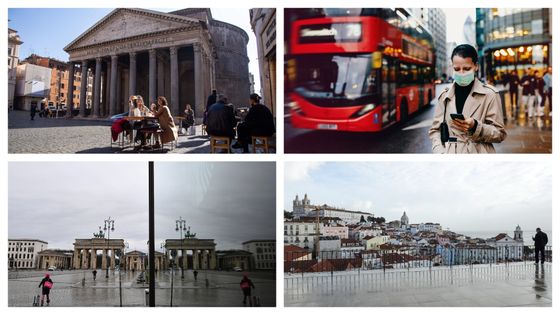 Italie, Grande-Bretagne, Allemagne & Portugal au temps du Covid : d'autres vies que les nôtres ? ©Maxppp - Matteo Nardone / Drazen_(Getty) / Tobias Schwarz (AFP) / MIGUEL A. LOPES