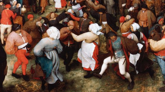Danse de la mariée en plein (1566) de Pieter Brueghel l'Ancien - Francis G. Mayer/Corbis/VCG via Getty Images