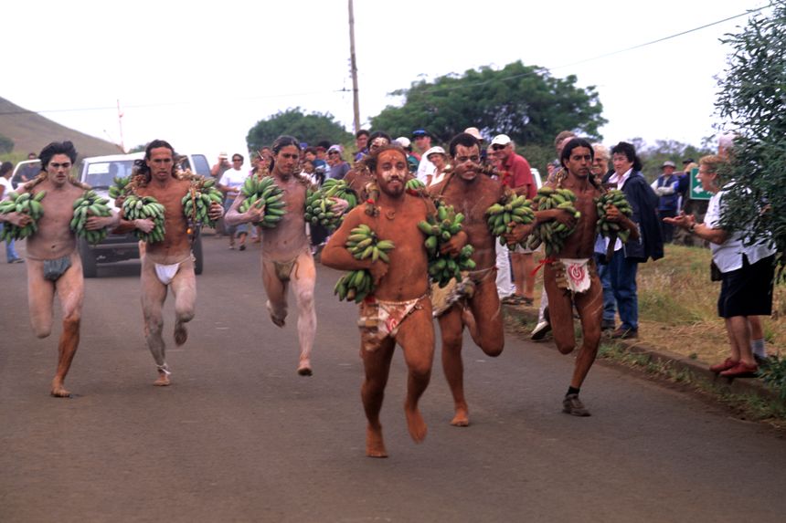 Course de bananes pendant leTapati Festival Rapa Nui