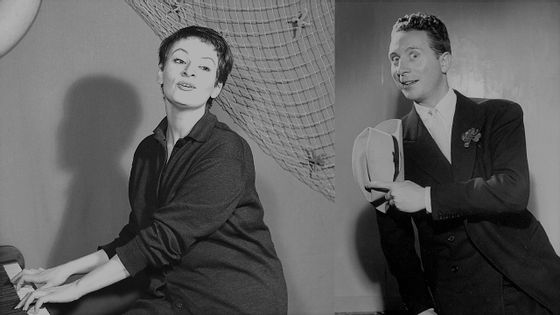 Barbara et Charles Trenet ©Getty - Jean Mainbourg/Gamma-Rapho // Eileen Darby/The LIFE Images Collection